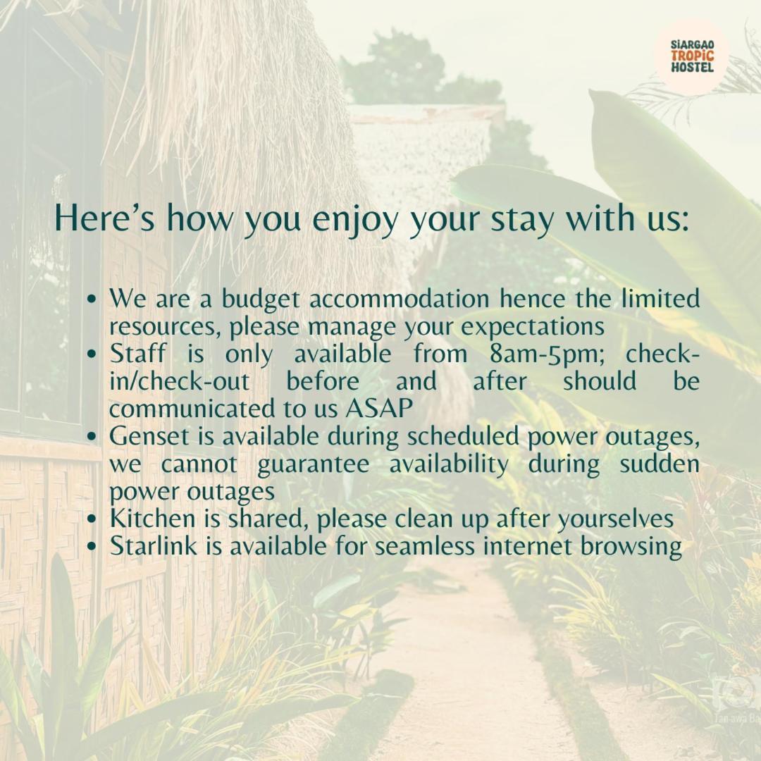 Siargao Tropic Hostel General Luna  Eksteriør bilde